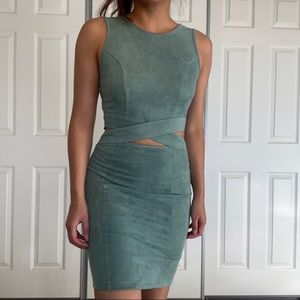 Faux Suede Dress